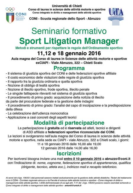 sport litigation manager