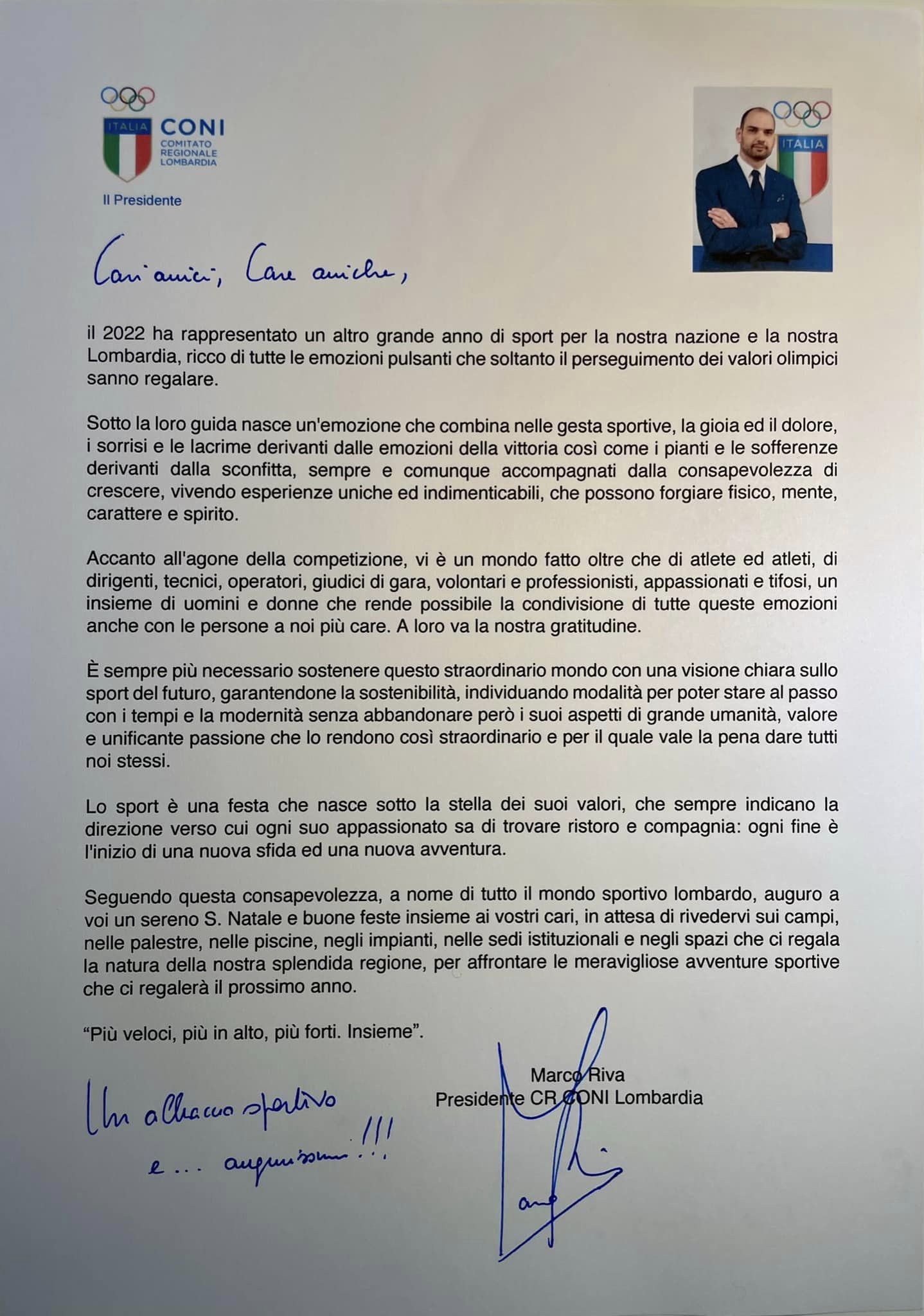 LETTERA NATALE RICA