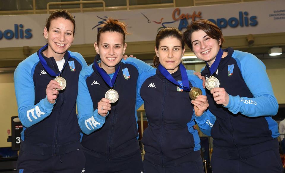 ITALIA Sciabola femminile Terzo posto ATENE2019